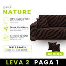 [Leve 2, Pague 1] Capa para Sofá Nature 100% Algodão (Sua sala mais moderna!) + BRINDE: 2 Almofadas