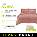 [Leve 2, Pague 1] Jogo de Cama Completo Alina em 100% Algodão Nobre (Sua cama com conforto de um hotel 5 estrelas!) + BRINDE: 2 Fronhas